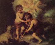 Bartolome Esteban Murillo Children with a Shell oil painting on canvas